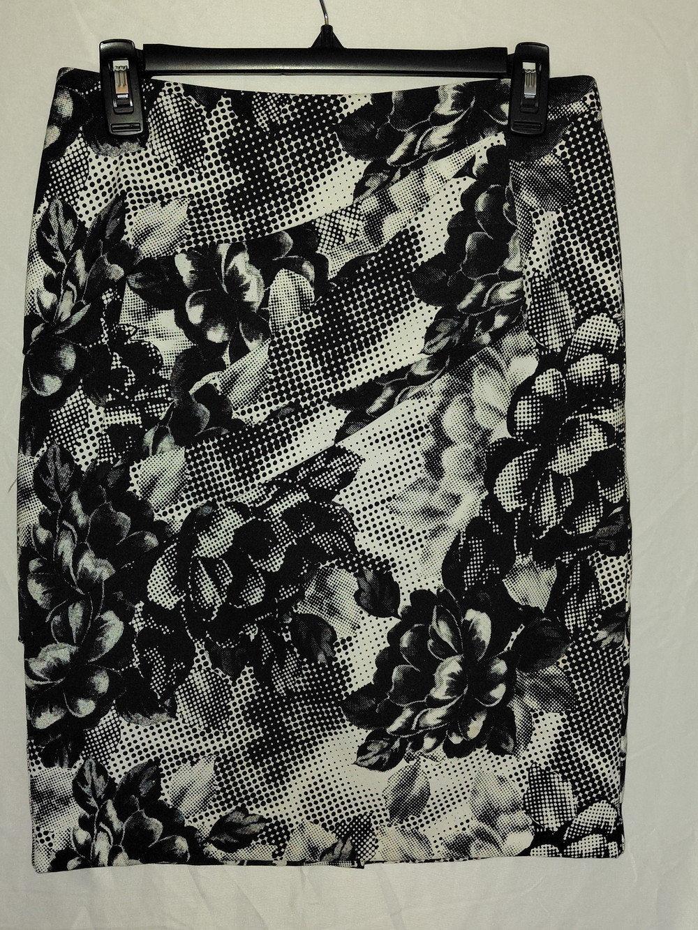 Worthington Black and White Floral Pencil Skirt #2301